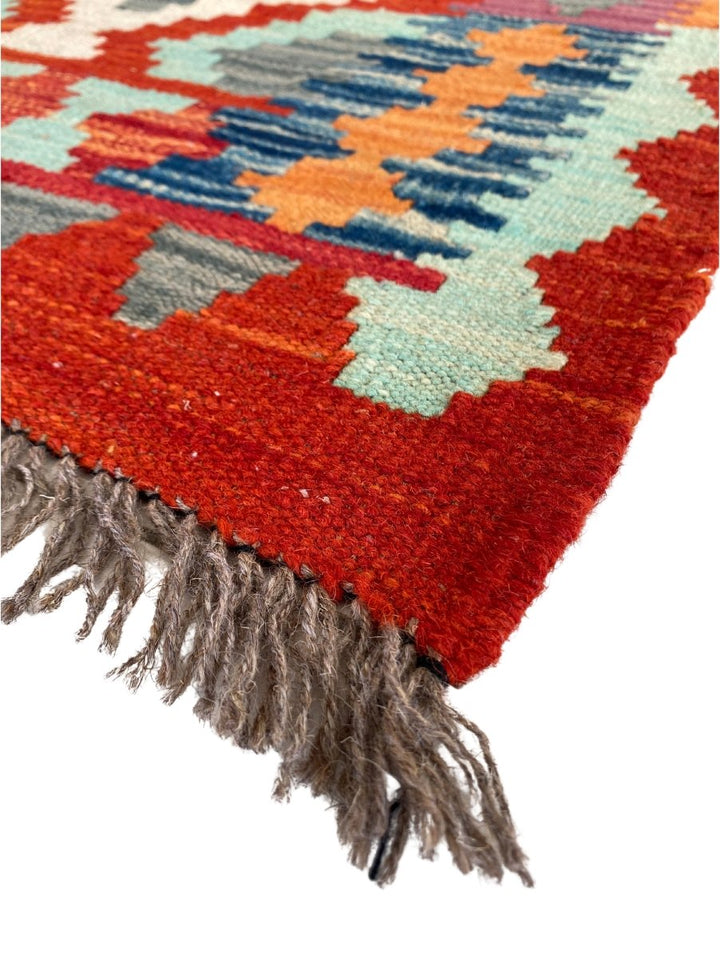 Colourful Afghani Chobi Kilim - Size: 6.7 x 2.6 (Runner) - Imam Carpet Co. Home