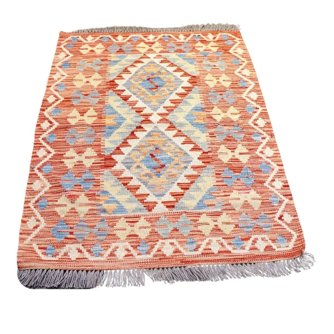 Colourful Bohemian Kilim - Size: 3.8 x 2.7 - Imam Carpets - Online Shop