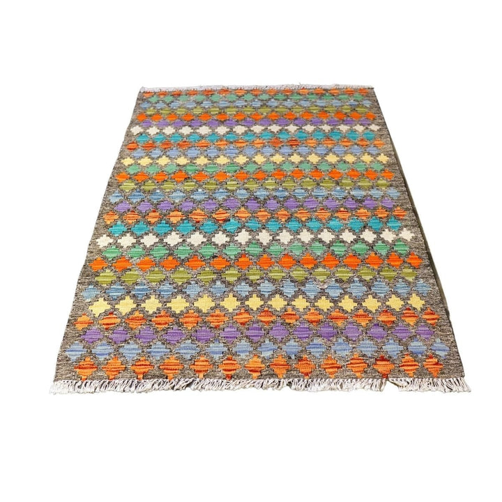 Colourful Bohemian Kilim - Size: 4.6 x 3.5 - Imam Carpets - Online Shop