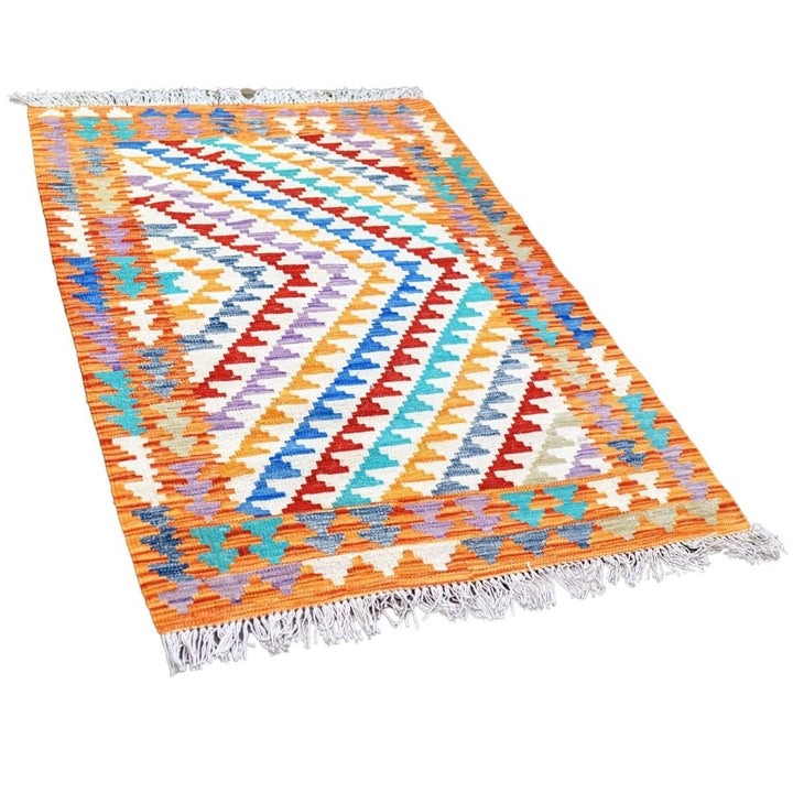 Colourful Bohemian Kilim - Size: 4.8 x 3.5 - Imam Carpets - Online Shop