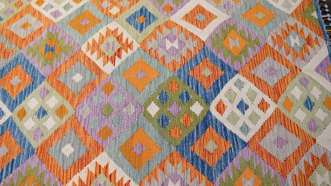 Colourful Bohemian Kilim - Size: 5.9 x 4.5 - Imam Carpets - Online Shop