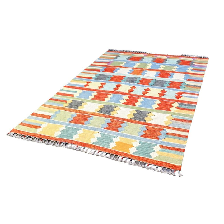 Colourful Bohemian Kilim - Size: 6.4 x 4.9 - Imam Carpets - Online Shop