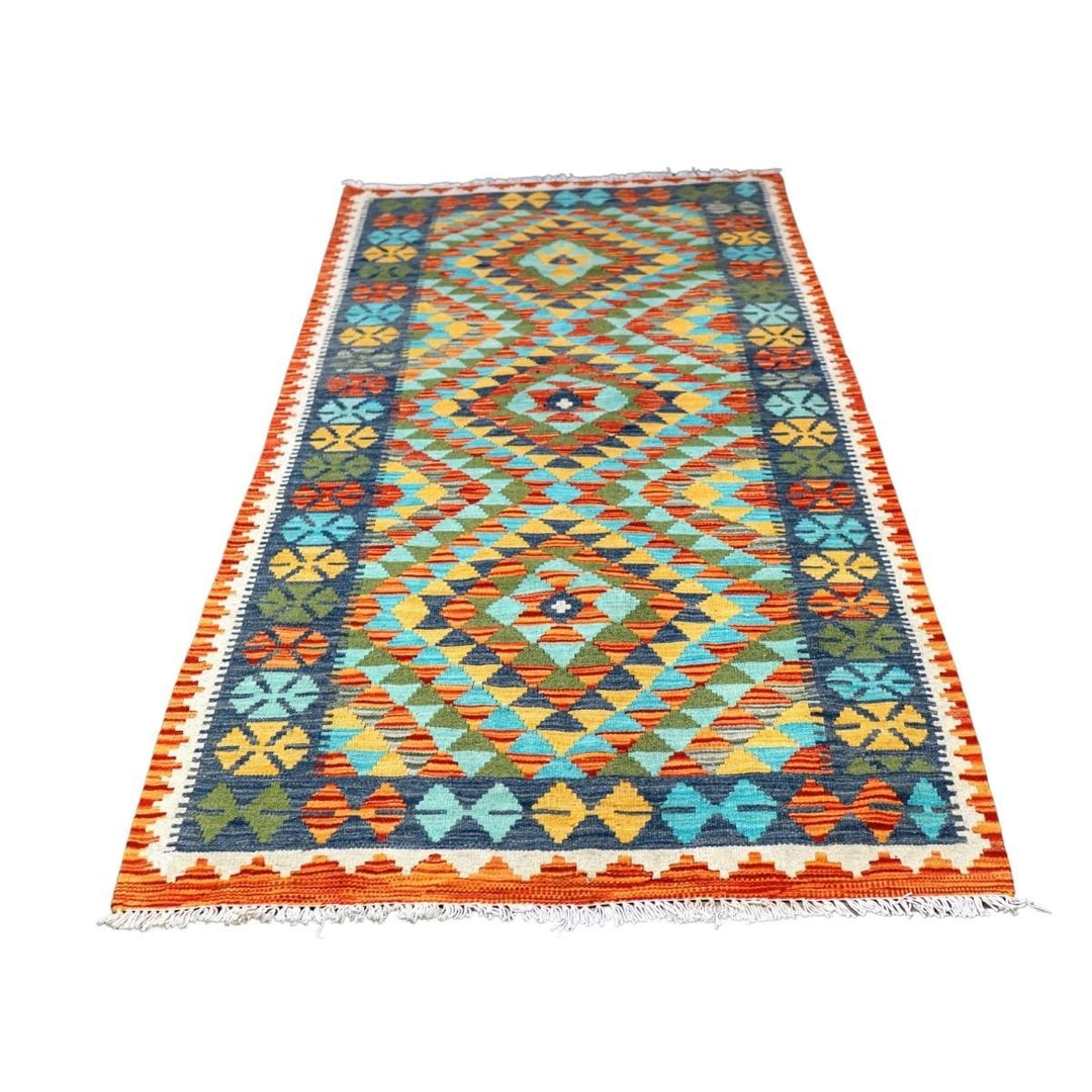 Colourful Bohemian Kilim - Size: 6.5 x 3.4 - Imam Carpets - Online Shop