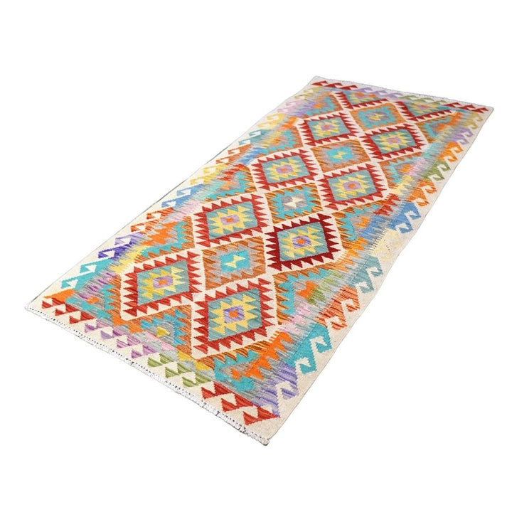 Colourful Bohemian Kilim - Size: 6.7 x 3.4 - Imam Carpets - Online Shop