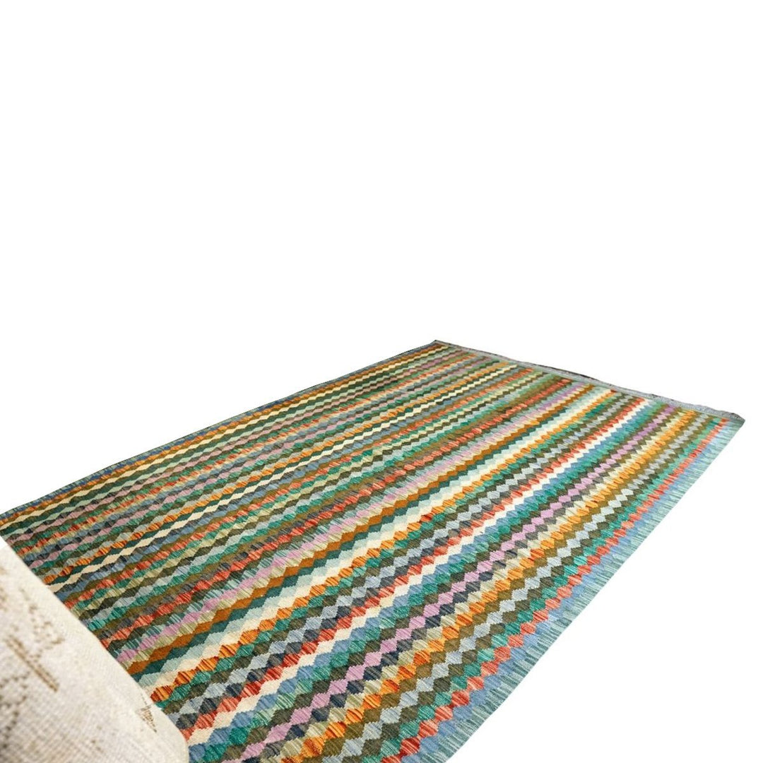 Colourful Bohemian Kilim - Size: 9.5 x 6.8 - Imam Carpets - Online Shop