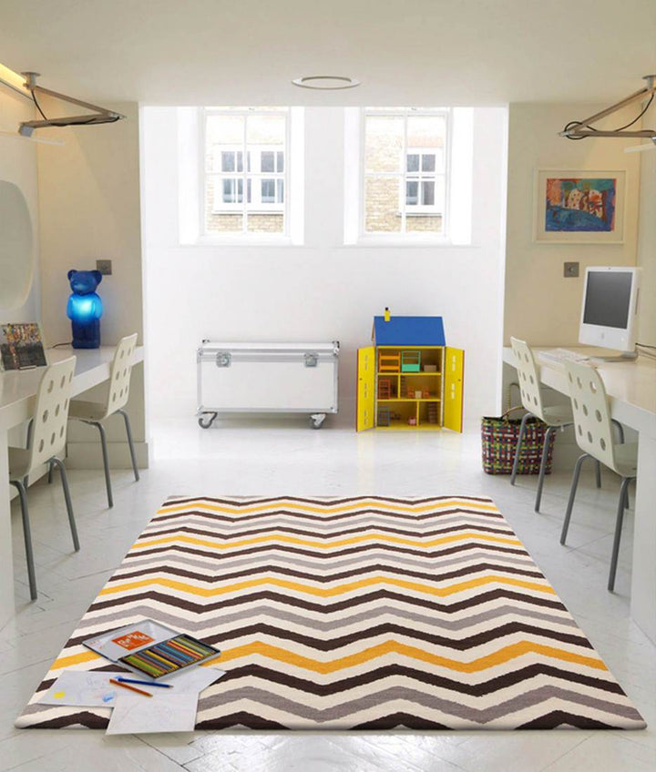 Colourful Zig Zag Rug - Size: 7.6 x 5 - Imam Carpets Online Store