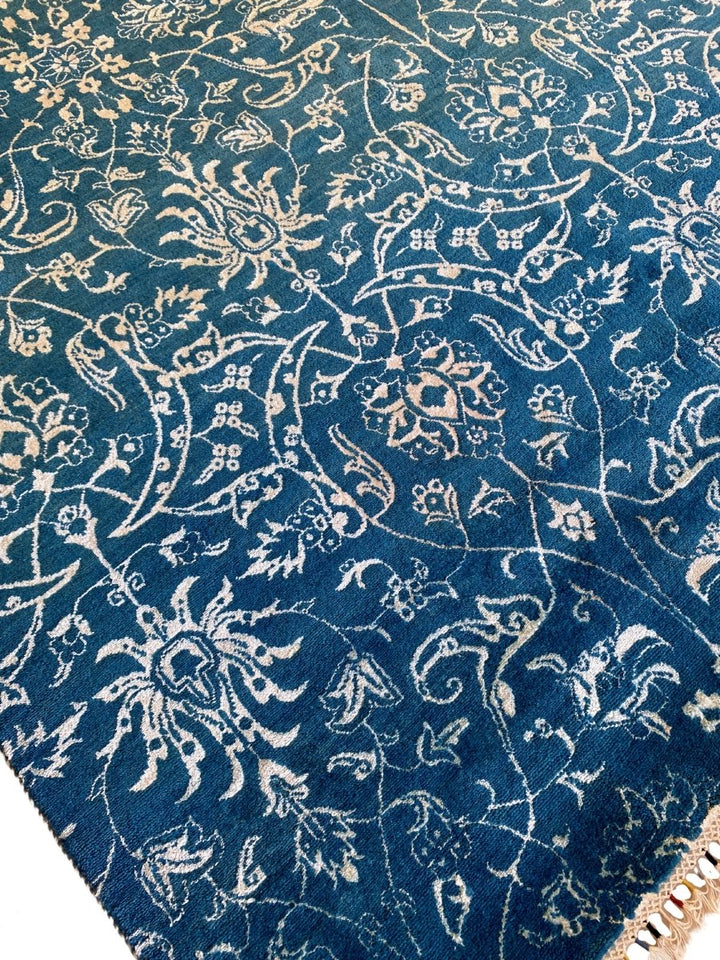 Floral Trellis Silk Rug - Size: 10.4 x 8 - Imam Carpet Co. Home