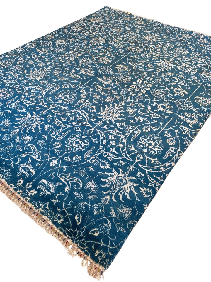 Floral Trellis Silk Rug - Size: 10.4 x 8 - Imam Carpet Co. Home