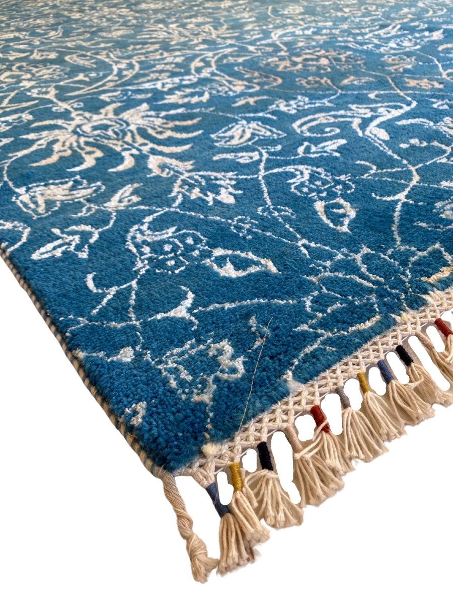 Floral Trellis Silk Rug - Size: 10.4 x 8 - Imam Carpet Co. Home