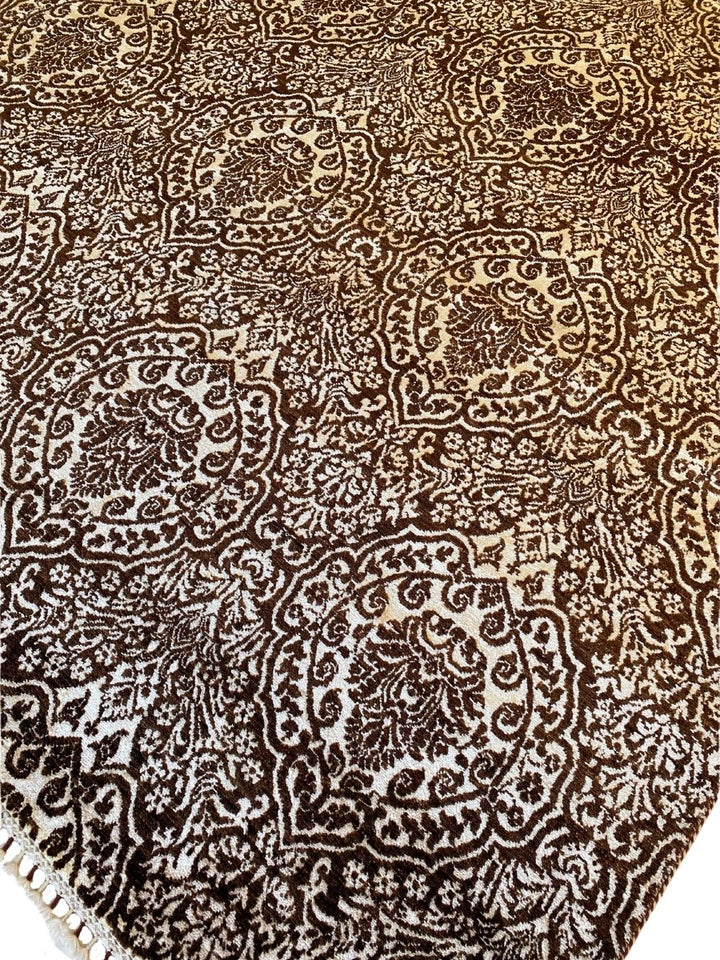 Floral Trellis Silk Rug - Size: 12.5 x 9 - Imam Carpet Co. Home