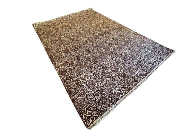 Floral Trellis Silk Rug - Size: 12.5 x 9 - Imam Carpet Co. Home