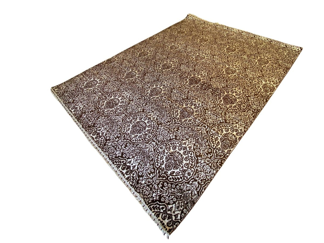 Floral Trellis Silk Rug - Size: 12.5 x 9 - Imam Carpet Co. Home