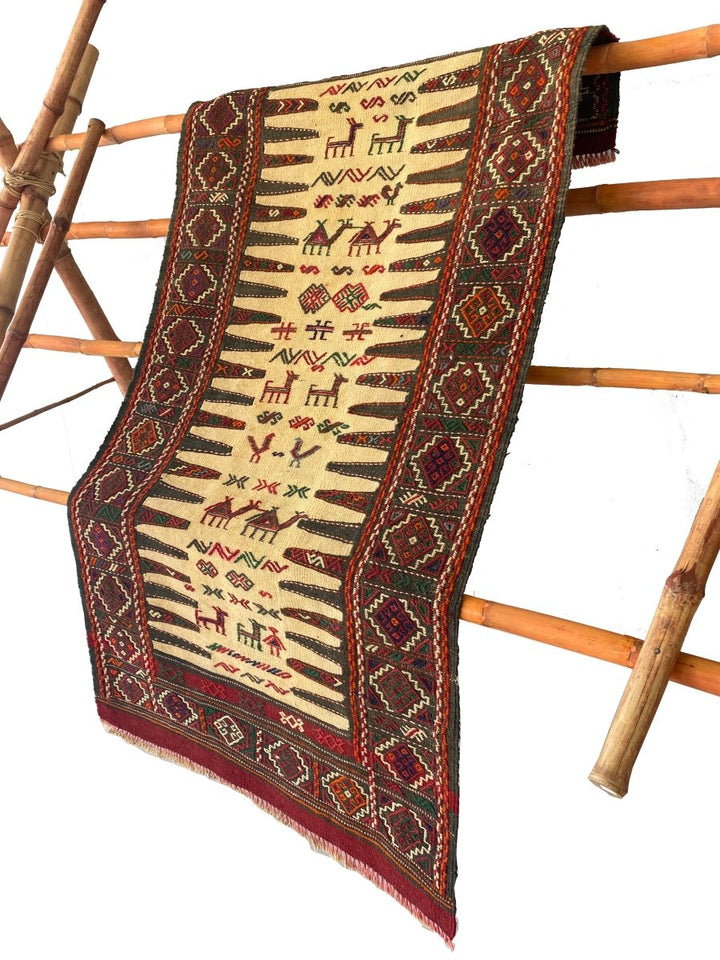 Jajum Sumak Kilim - Size: 5.5 x 2.11 - Imam Carpets - Online Shop