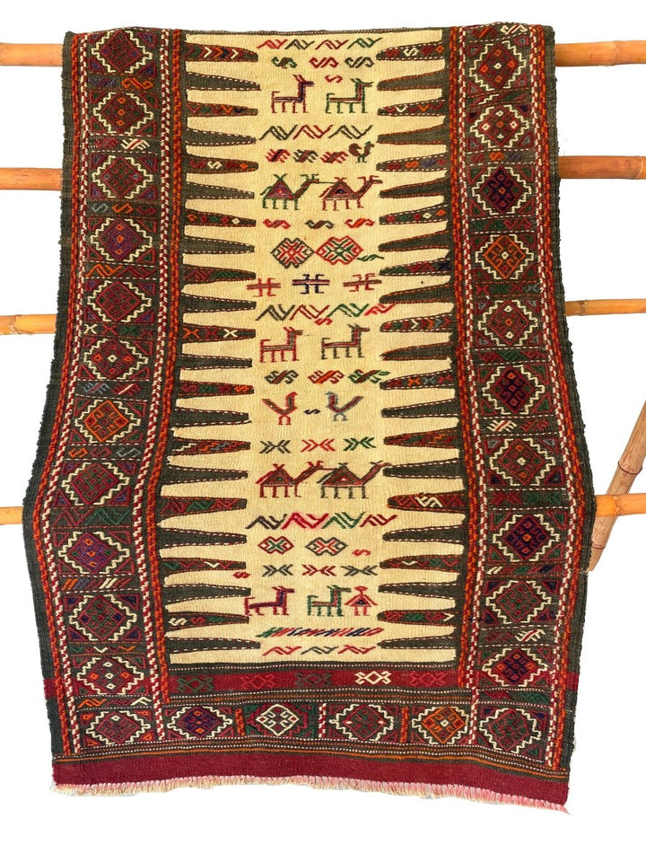 Jajum Sumak Kilim - Size: 5.5 x 2.11 - Imam Carpets - Online Shop