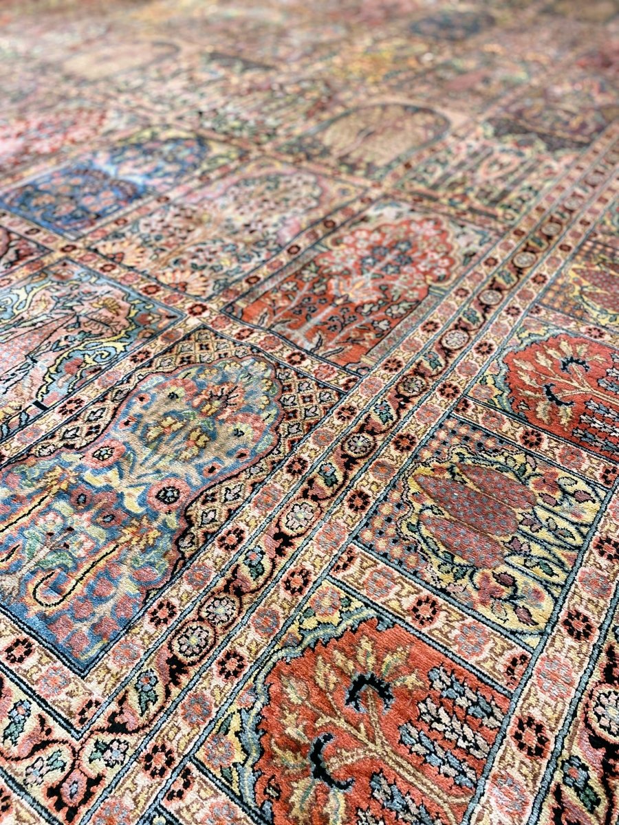 Kashmiri Silk - Size: 11.3 x 7.7 - Imam Carpets Online Store