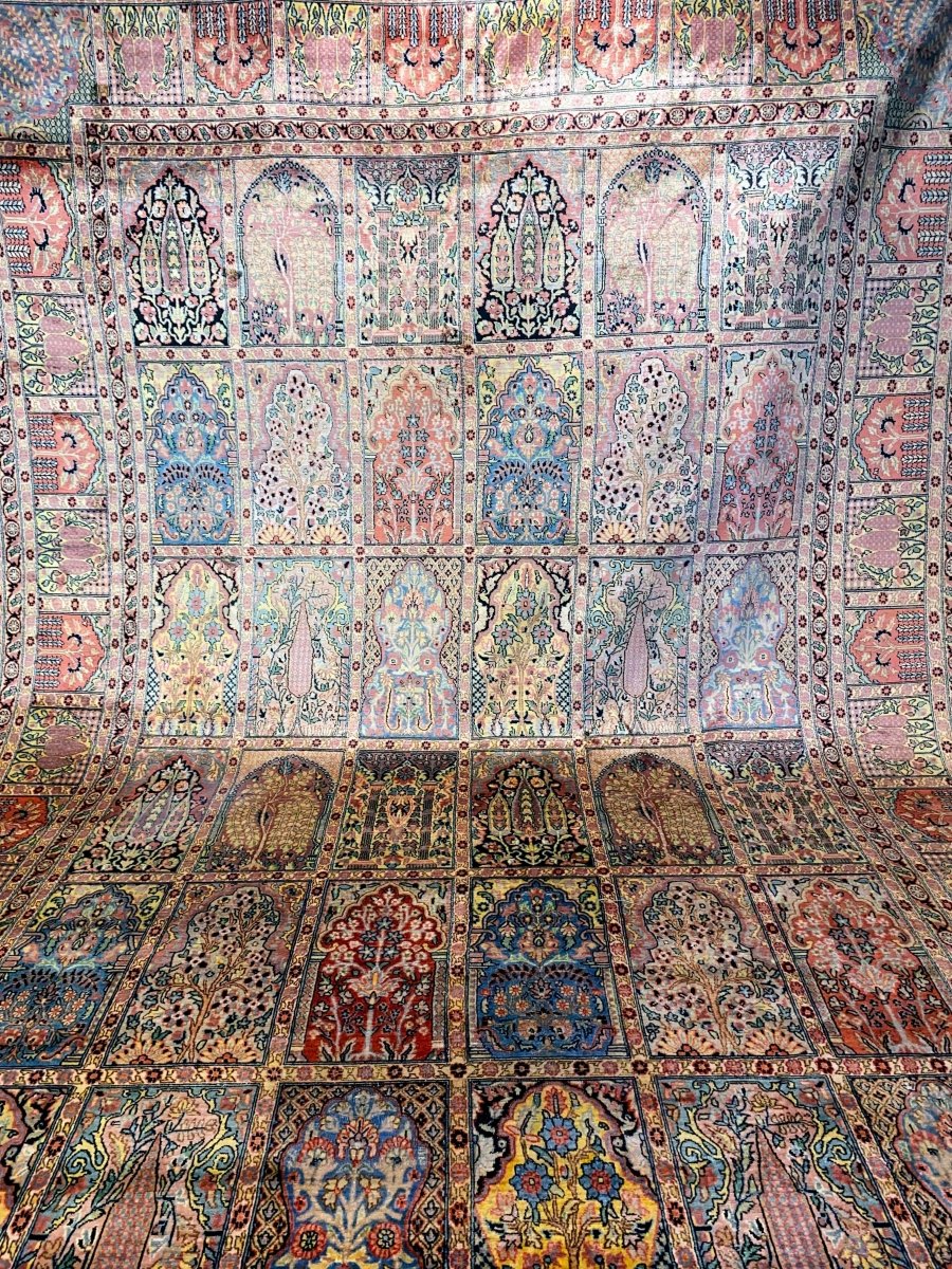 Kashmiri Silk - Size: 11.3 x 7.7 - Imam Carpets Online Store