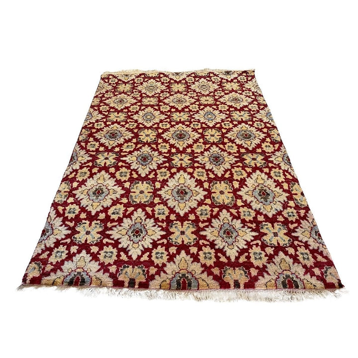 Maroon Persian Tessellation Rug - Size: 5.11 x 4.2 - Imam Carpets - Online Shop