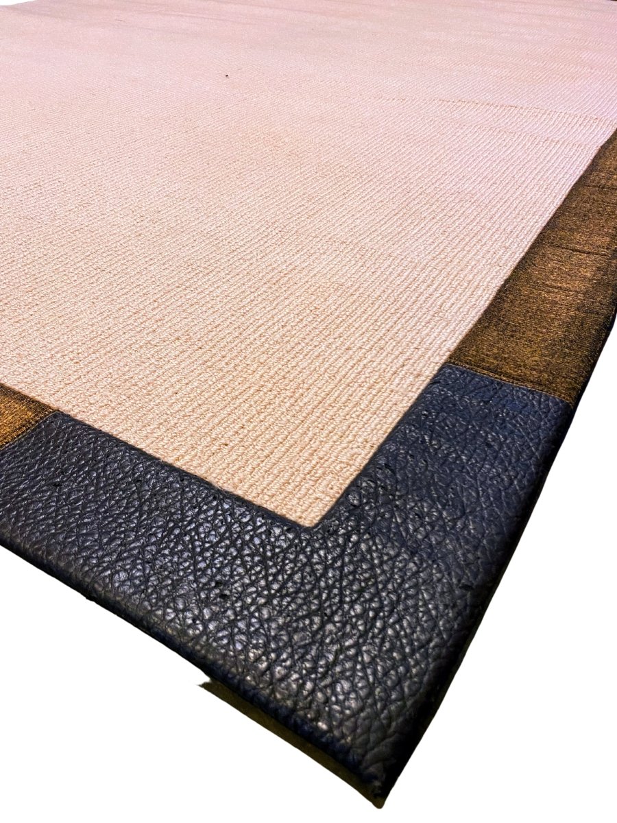 Modern Leather Corner Rug - 9.0 x 6.3 - Imam Carpets - Online Shop