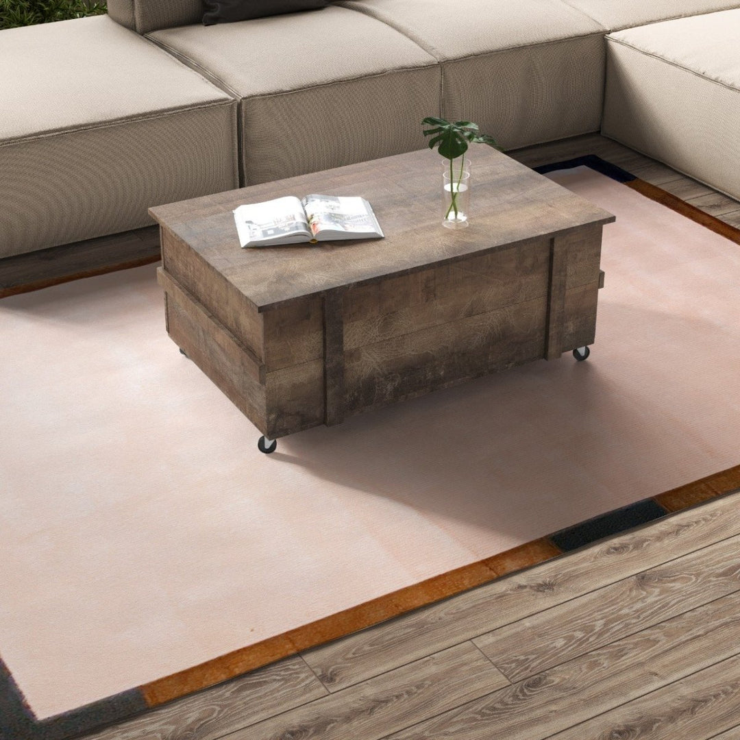 Modern Leather Corner Rug - 9.0 x 6.3 - Imam Carpets - Online Shop