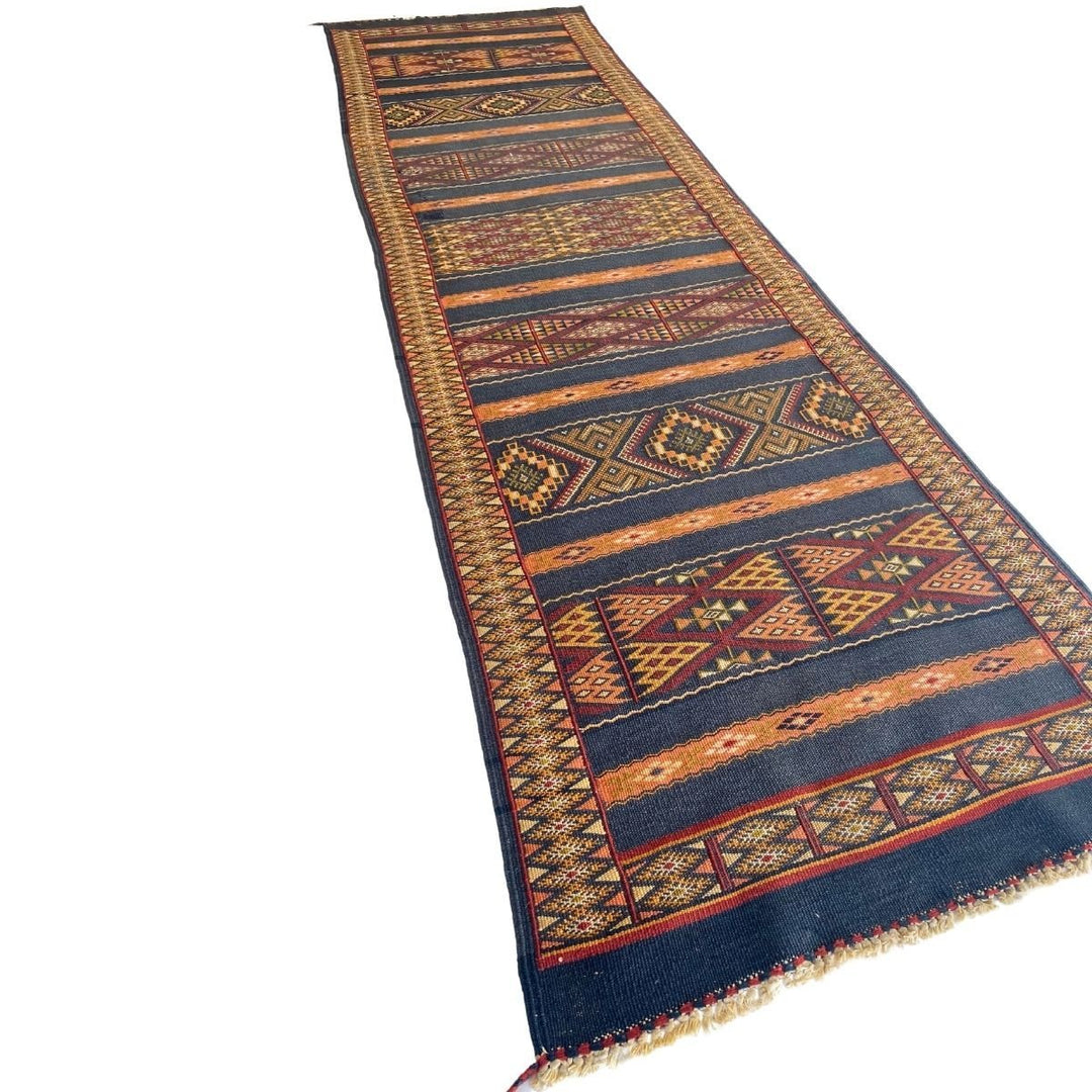 Moroccan Sumak Kilim - Size: 8.9 x 2.5 - Imam Carpets - Online Shop