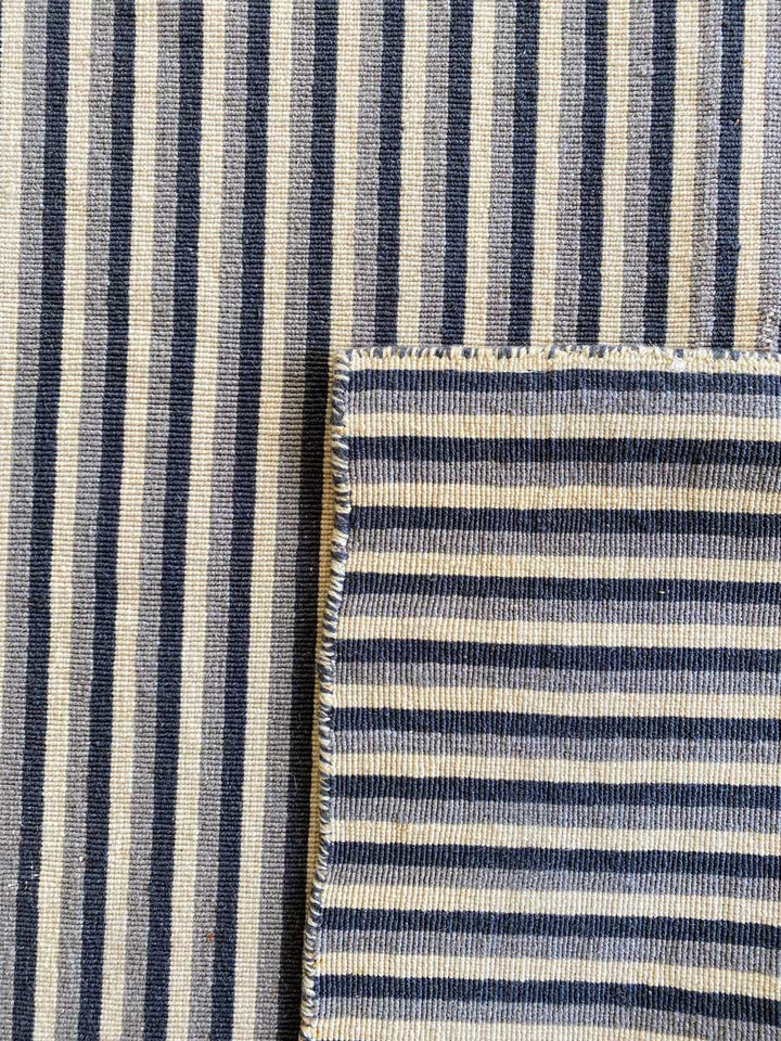 Multi Blue Stripes Rug - 6.3 x 4.5 - Imam Carpet Co. Home