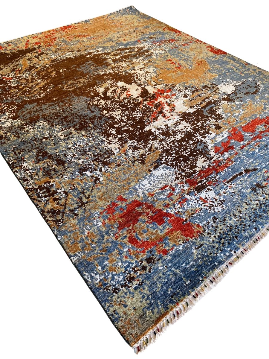 MultiSplatter Abstract Rug - Size: 10.5 x 8.1 - Imam Carpet Co. Home