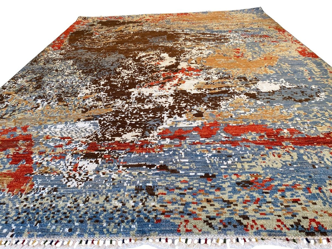 MultiSplatter Abstract Rug - Size: 10.5 x 8.1 - Imam Carpet Co. Home