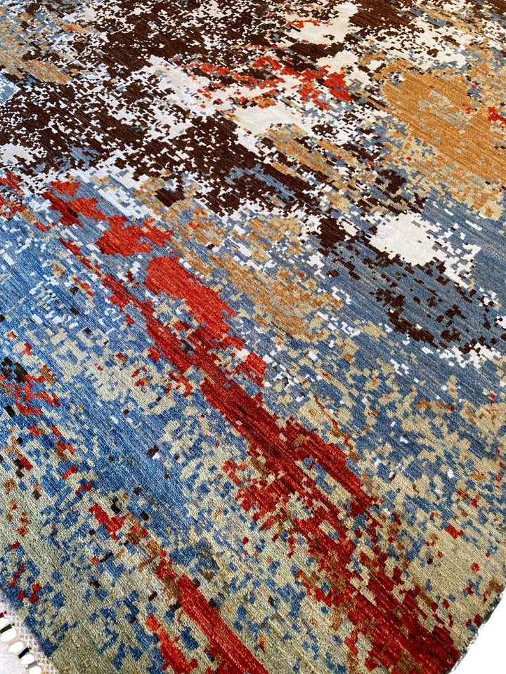 MultiSplatter Abstract Rug - Size: 10.5 x 8.1 - Imam Carpet Co. Home