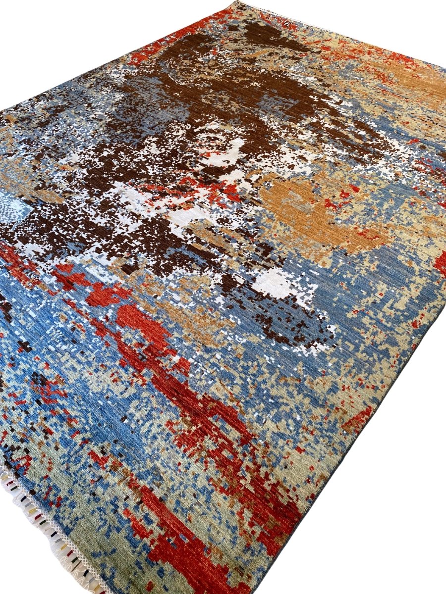 MultiSplatter Abstract Rug - Size: 10.5 x 8.1 - Imam Carpet Co. Home