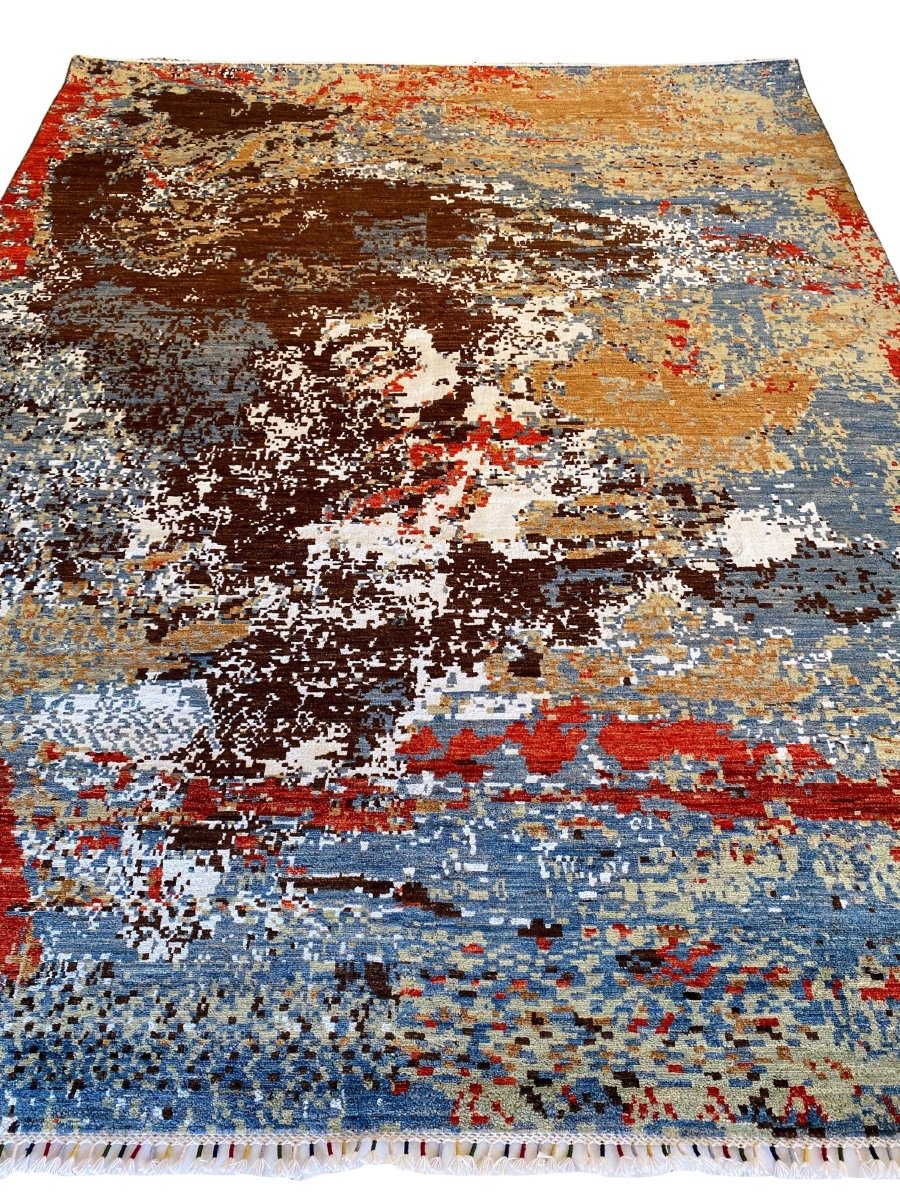 MultiSplatter Abstract Rug - Size: 10.5 x 8.1 - Imam Carpet Co. Home