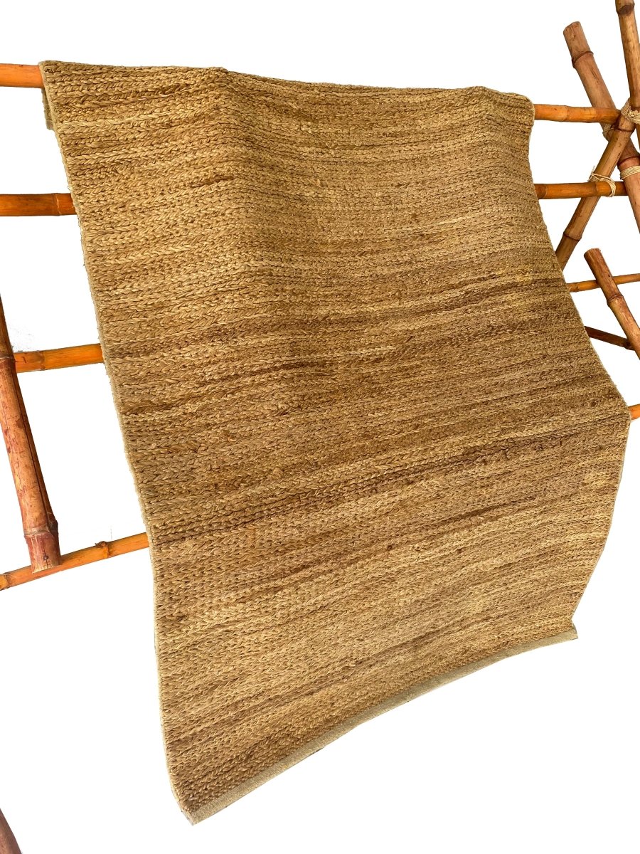 Natural Braided Jute Rug - Size: 4.10 x 3.11 - Imam Carpets - Online Shop