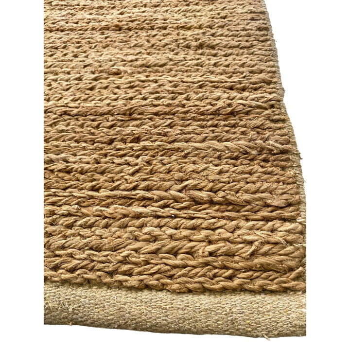 Natural Braided Jute Rug - Size: 4.10 x 3.11 - Imam Carpets - Online Shop