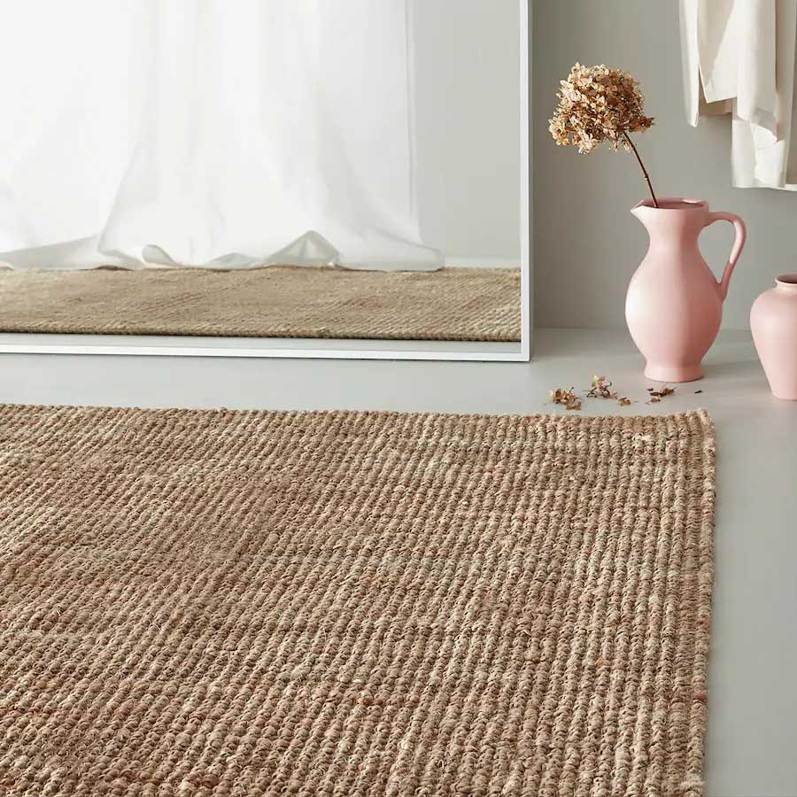 Natural Braided Jute Rug - Size: 7.6 x 5.1 - Imam Carpets - Online Shop