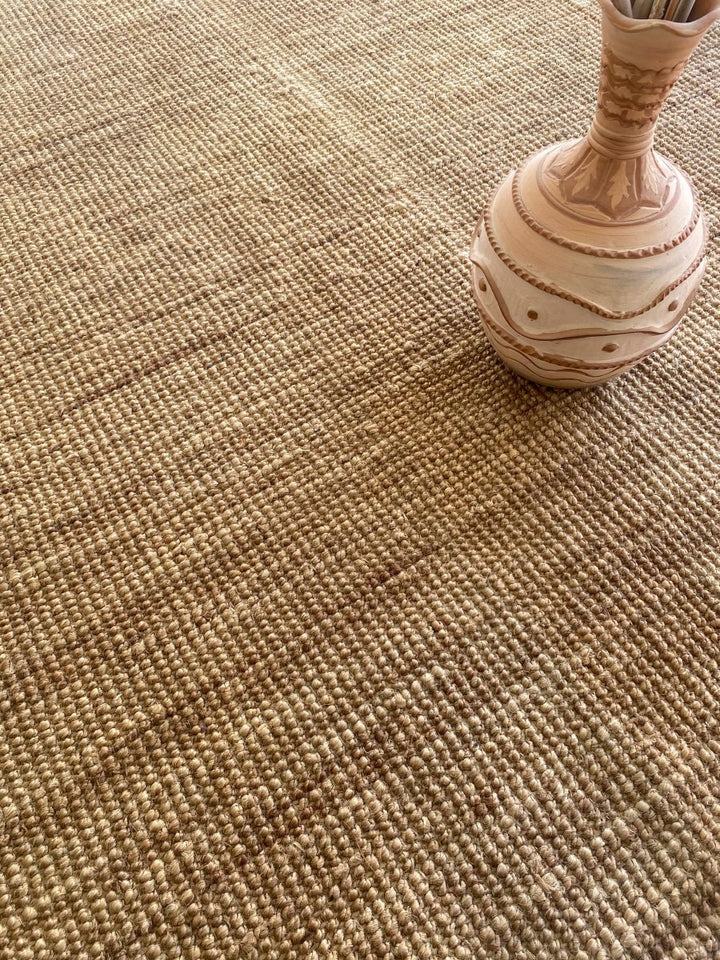 Natural Braided Jute Rug - Size: 9.9 x 6.6 - Imam Carpets - Online Shop