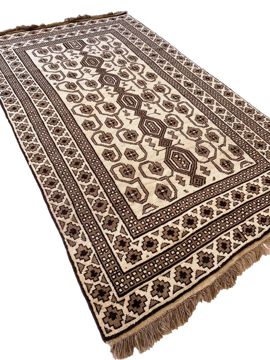 Natural Trellis Afghani Rug - Size: 8.8 x 5.2 - Imam Carpets Online Store