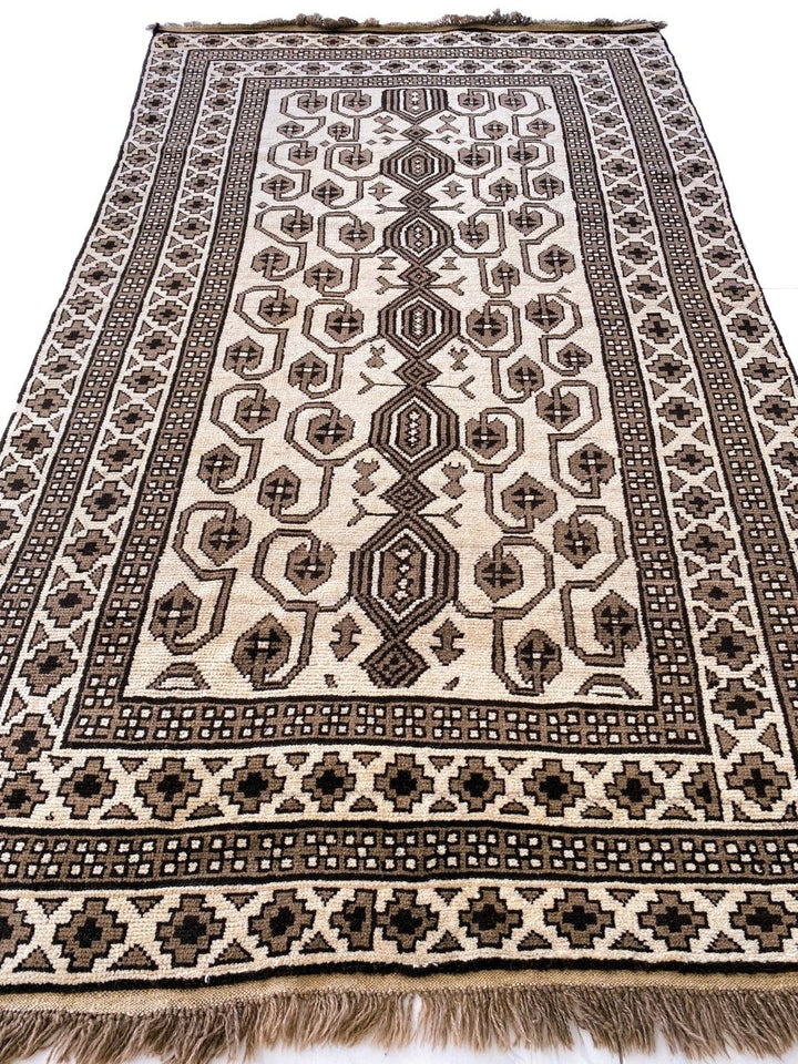 Natural Trellis Afghani Rug - Size: 8.8 x 5.2 - Imam Carpets Online Store