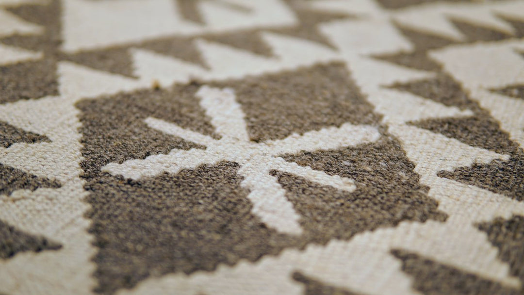 Neutral Bohemian Kilim - Size: 6.3 x 4.10 - Imam Carpets - Online Shop