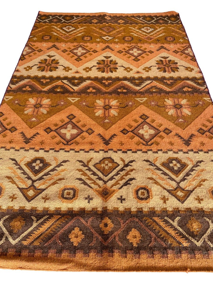 Orange kilim Rug _ Size : 8 x 5 - Imam Carpets Online Store