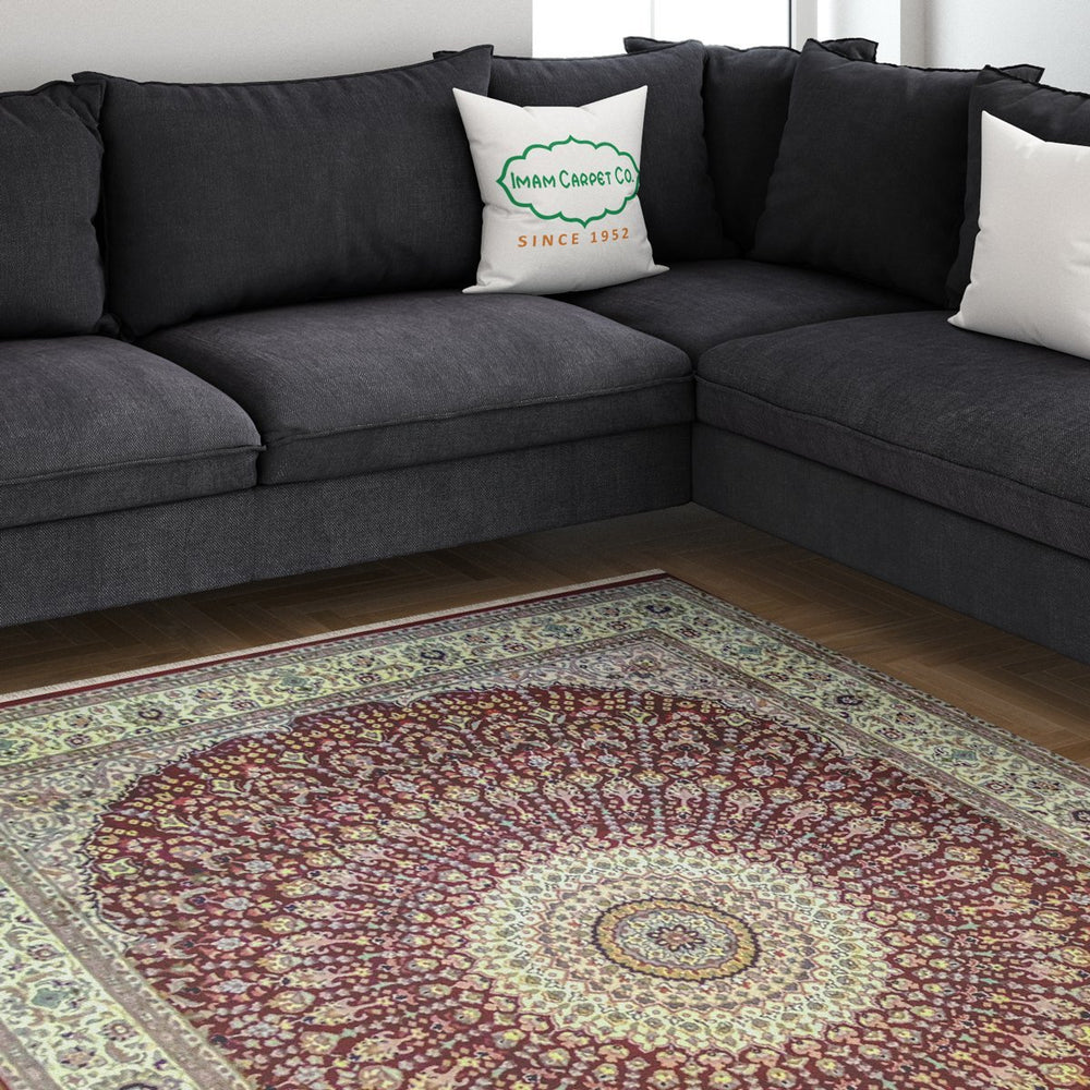 Pakistani - 10 x 8.1 - Persian Design Double Knot Carpet - Imam Carpets - Online Shop