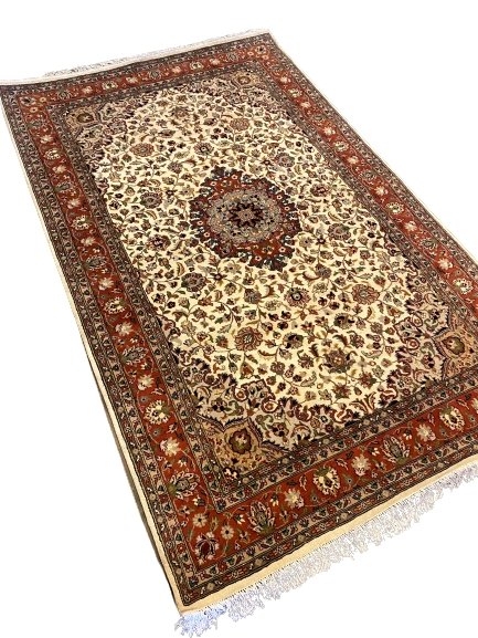 Pakistani - 7.11 x 4.11- Persian Design Double Knot Carpet - Imam Carpets - Online Shop