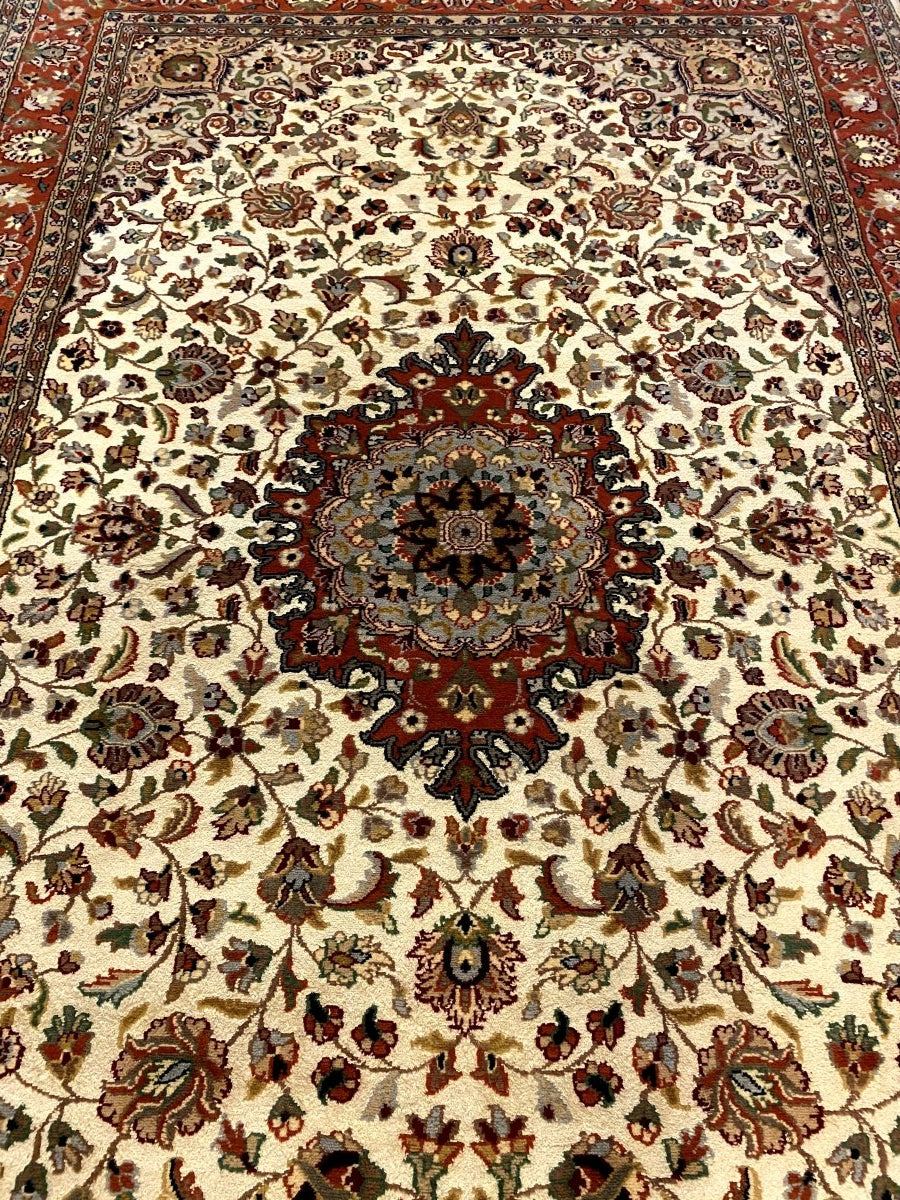 Pakistani - 7.11 x 4.11- Persian Design Double Knot Carpet - Imam Carpets - Online Shop