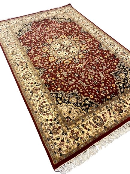 Pakistani - 9.2 x 5.11- Persian Design Double Knot Carpet - Imam Carpets - Online Shop