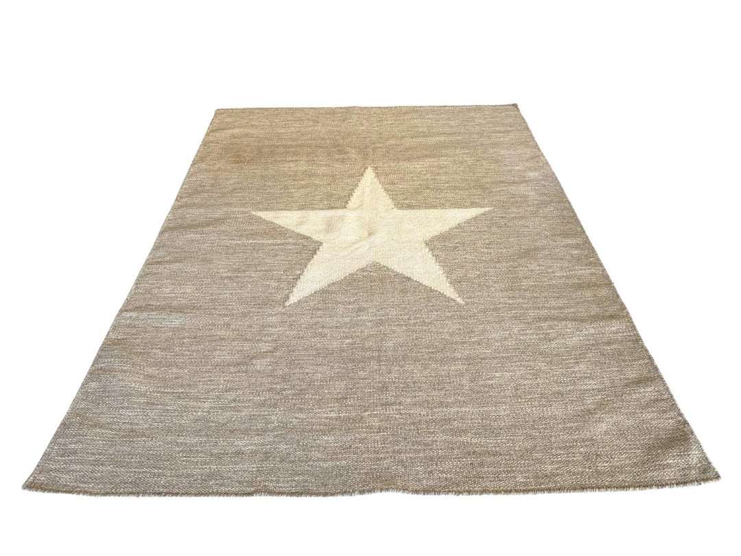 Pastel Star Dhurrie - Size: 7.5 x 5.3 - Imam Carpet Co. Home