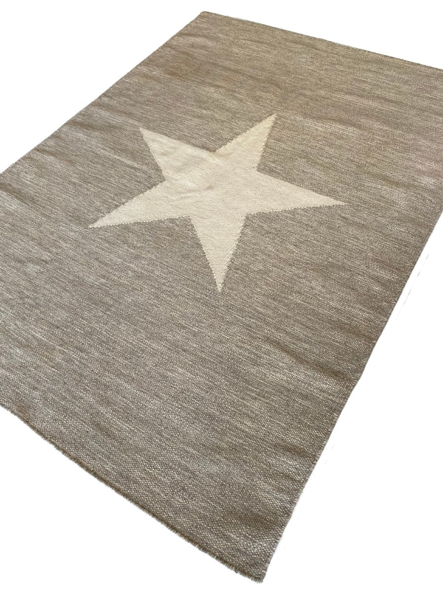 Pastel Star Dhurrie - Size: 7.5 x 5.3 - Imam Carpet Co. Home