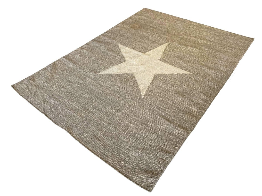 Pastel Star Dhurrie - Size: 7.5 x 5.3 - Imam Carpet Co. Home