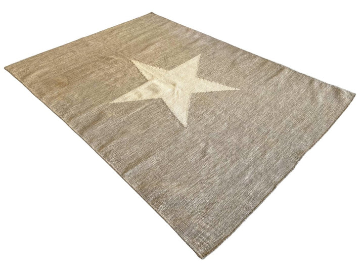 Pastel Star Dhurrie - Size: 7.5 x 5.3 - Imam Carpet Co. Home