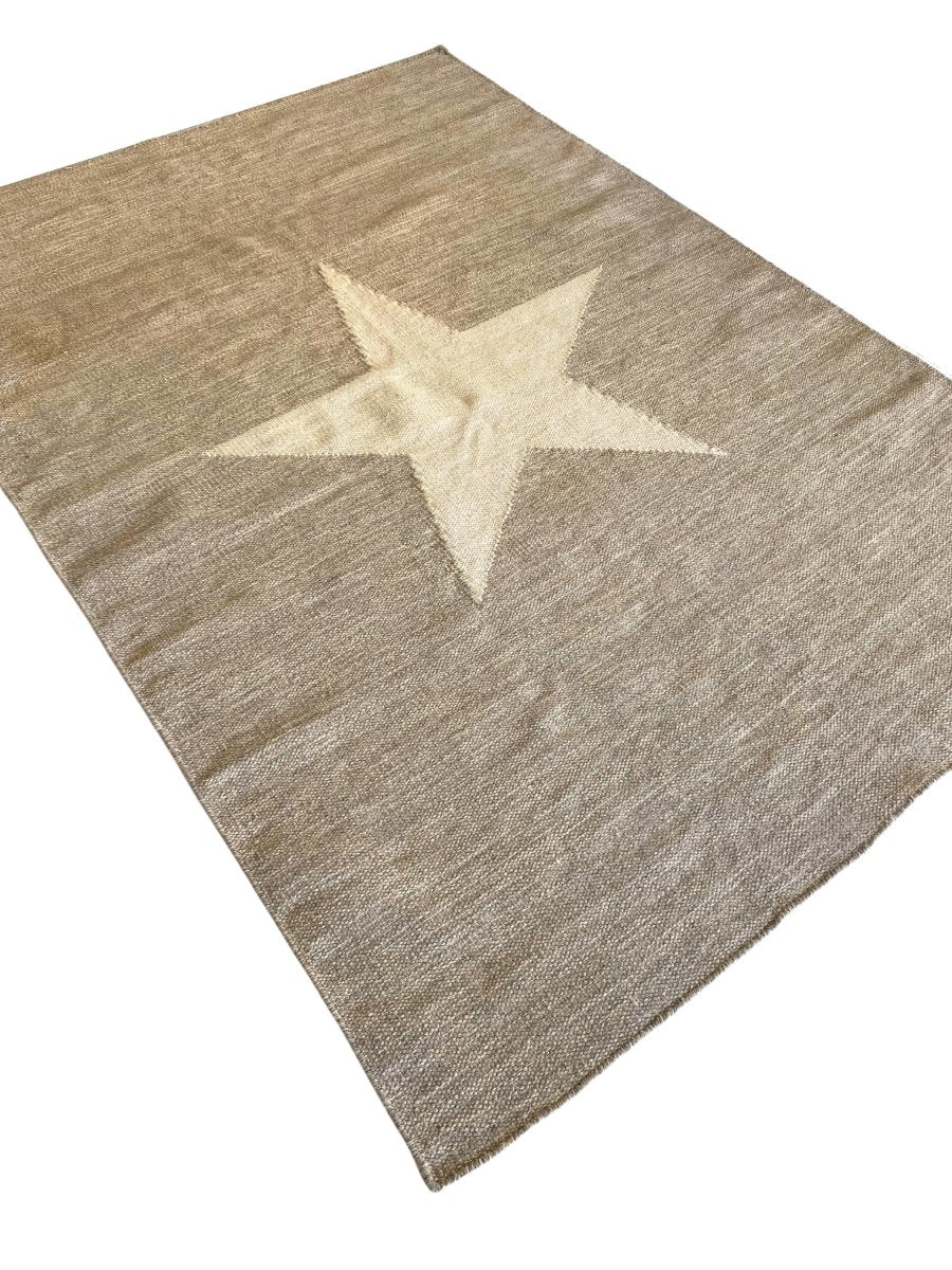 Pastel Star Dhurrie - Size: 7.5 x 5.3 - Imam Carpet Co. Home