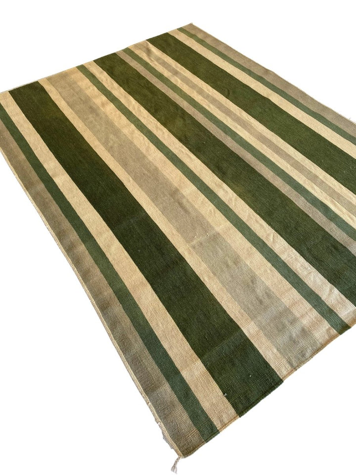 Pastel Stripe Dhurrie - Size: 7.10 x 5.7 - Imam Carpet Co. Home