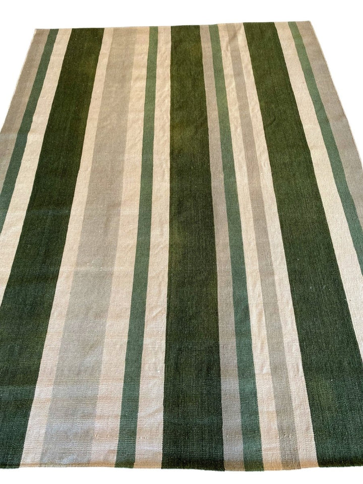 Pastel Stripe Dhurrie - Size: 7.10 x 5.7 - Imam Carpet Co. Home