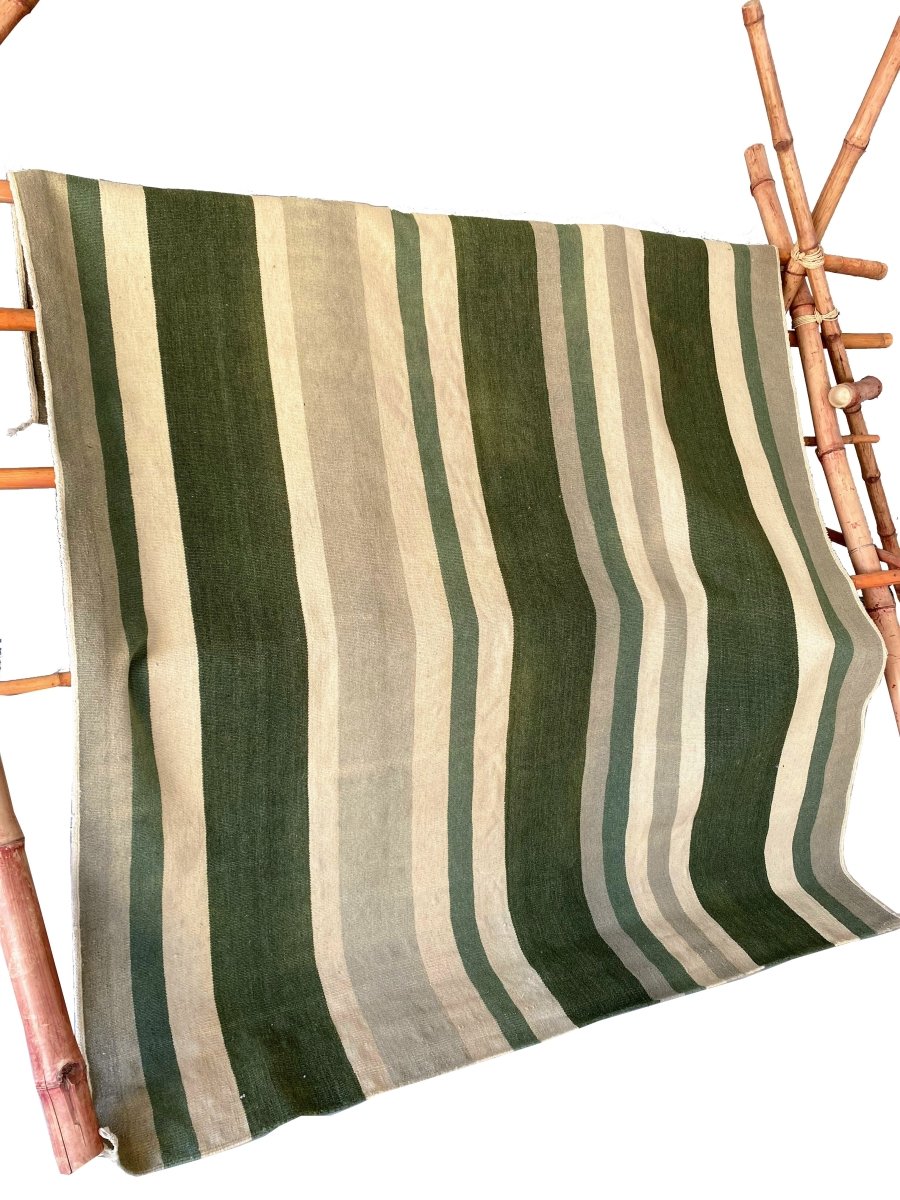 Pastel Stripe Dhurrie - Size: 7.10 x 5.7 - Imam Carpet Co. Home